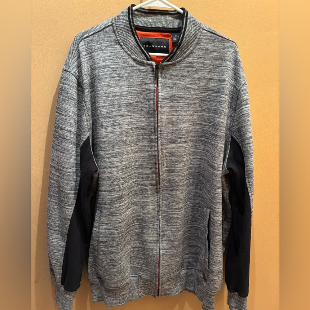 Sean John full zip gray heathered jogger jacket size 3XL